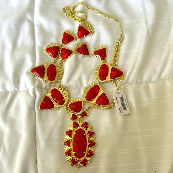 NWT Kendra Scott Havana Exclusive TX Release Bronze Veined Red Magnesite SO RARE - Picture 6 of 16